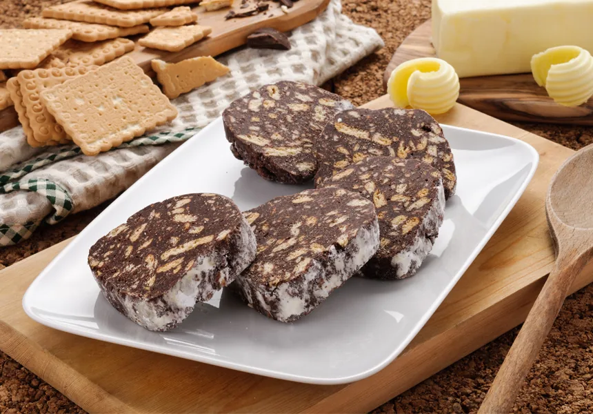 Salame di cioccolato al caffè