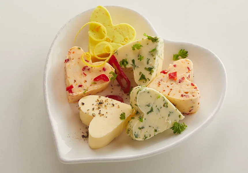 Cuoricini di burro aromatizzato per San Valentino!