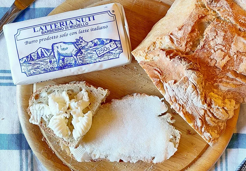 Pane, burro e zucchero